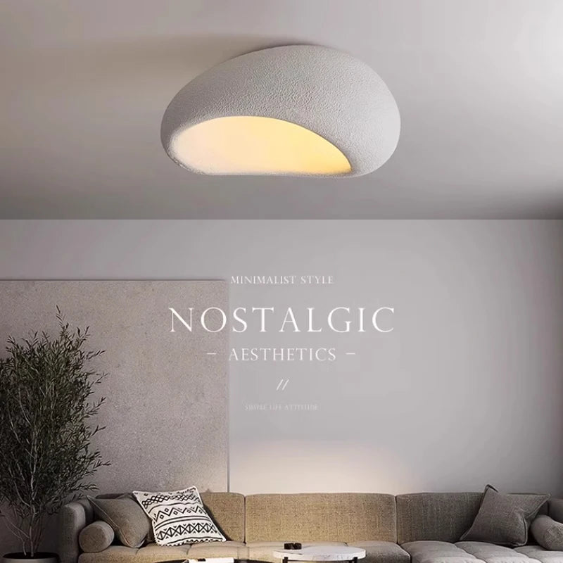 Évora Minimalistische strukturierte, halbeingelassene LED-Deckenleuchte