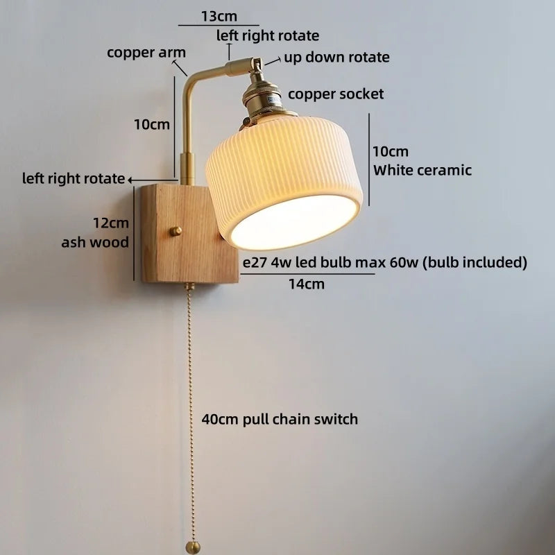 Amélie Vintage Ceramic Flower Wall Light