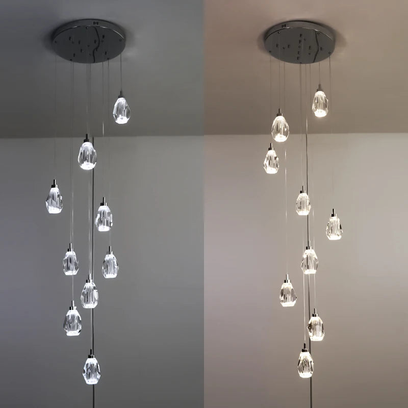 Sophie Crystal Nordic Staircase Pendant Chandelier