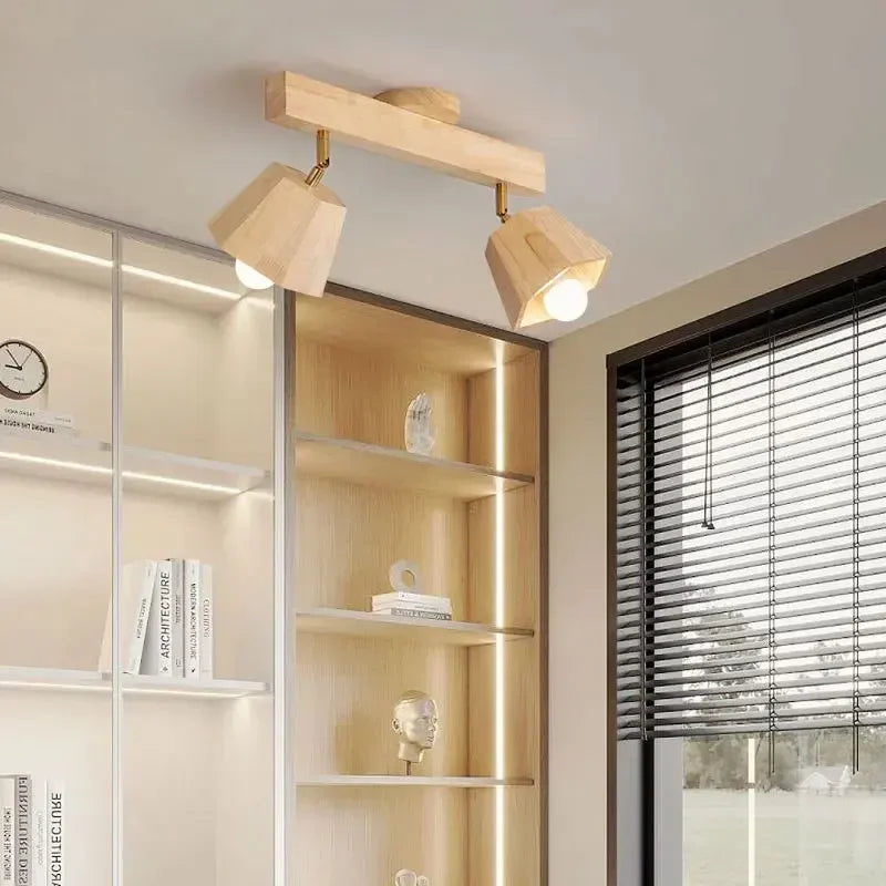 Élise Japanische Moderne Holz LED Deckenstrahler Kronleuchter