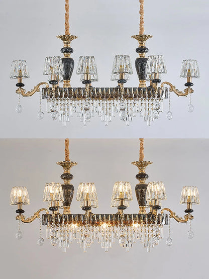 Sophie Long Kronleuchter aus Buntglas für Esszimmer
