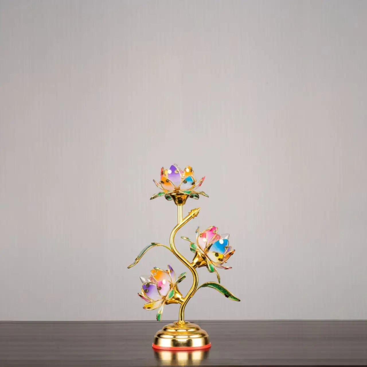 Camille Lotus Farbwechselnde LED-Seiden-Tischleuchte E27