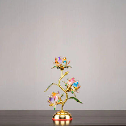 Camille Lotus Farbwechselnde LED-Seiden-Tischleuchte E27