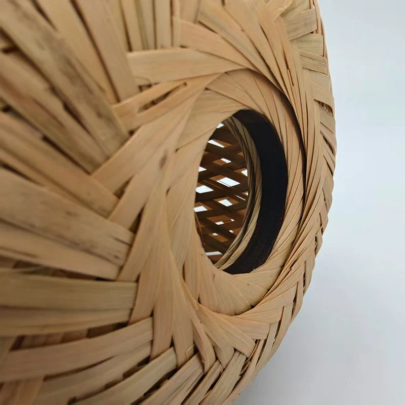 Élise Rural Bamboo Lantern Pendant Light E27 Ceiling Wicker Lamp