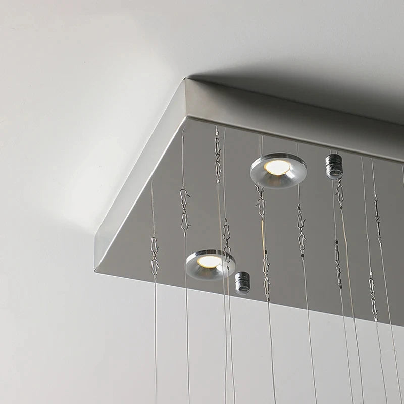 Modern Luxury Flower Crystal LED Pendant Light for Home and Restaurant