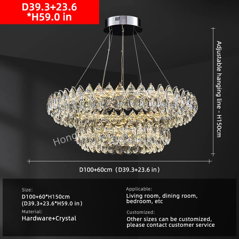 Geneviève Crystal Halo LED Pendelleuchte