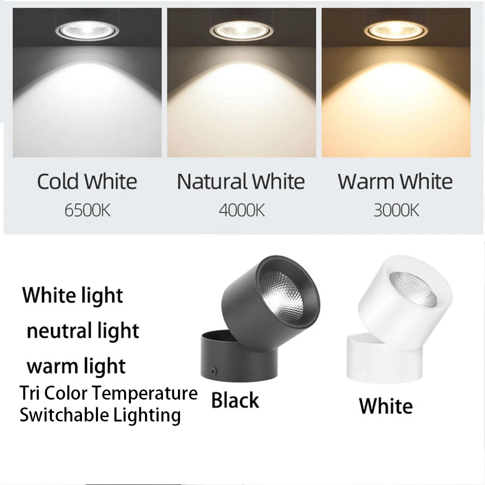 Camille Faltbare LED-drehbare Deckenleuchte 3-farbig Modern