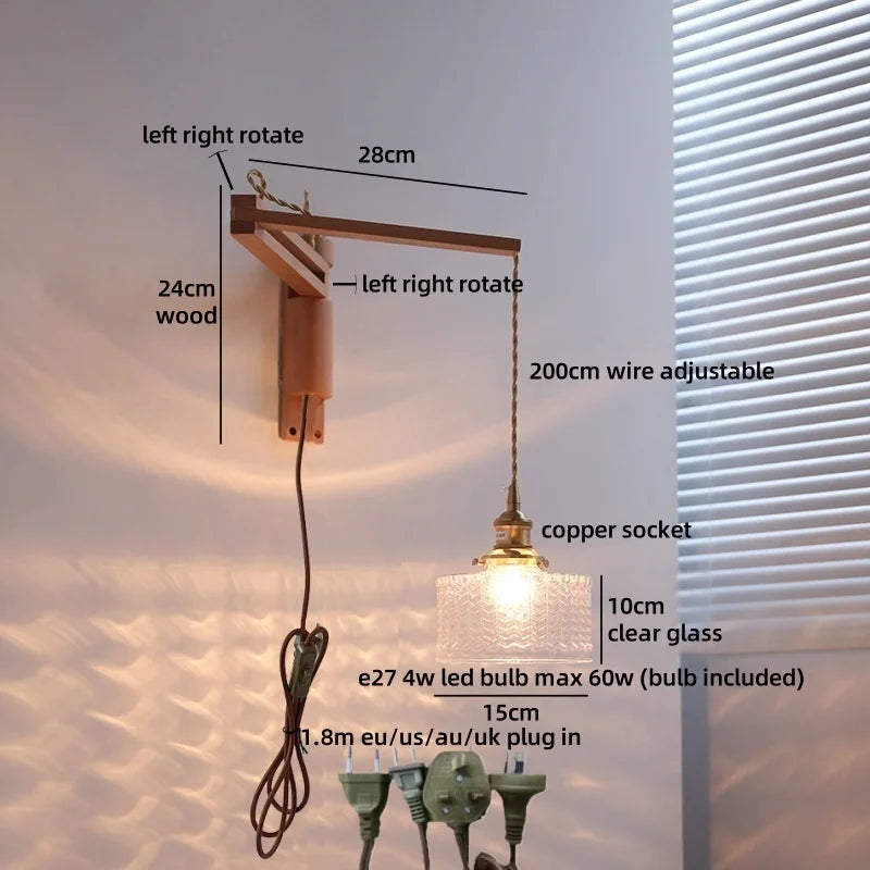 Élise Glasblumen Wandleuchte Flexibler Arm Nordisch