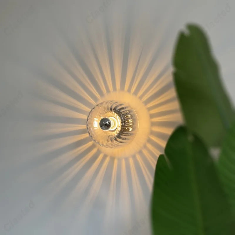 Lucie Retro Glas Wandleuchte