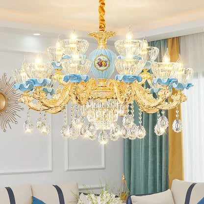 French Crystal Chandelier Light for Villa Living and Dining Room
