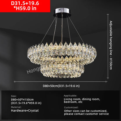 Geneviève Crystal Halo LED Pendelleuchte