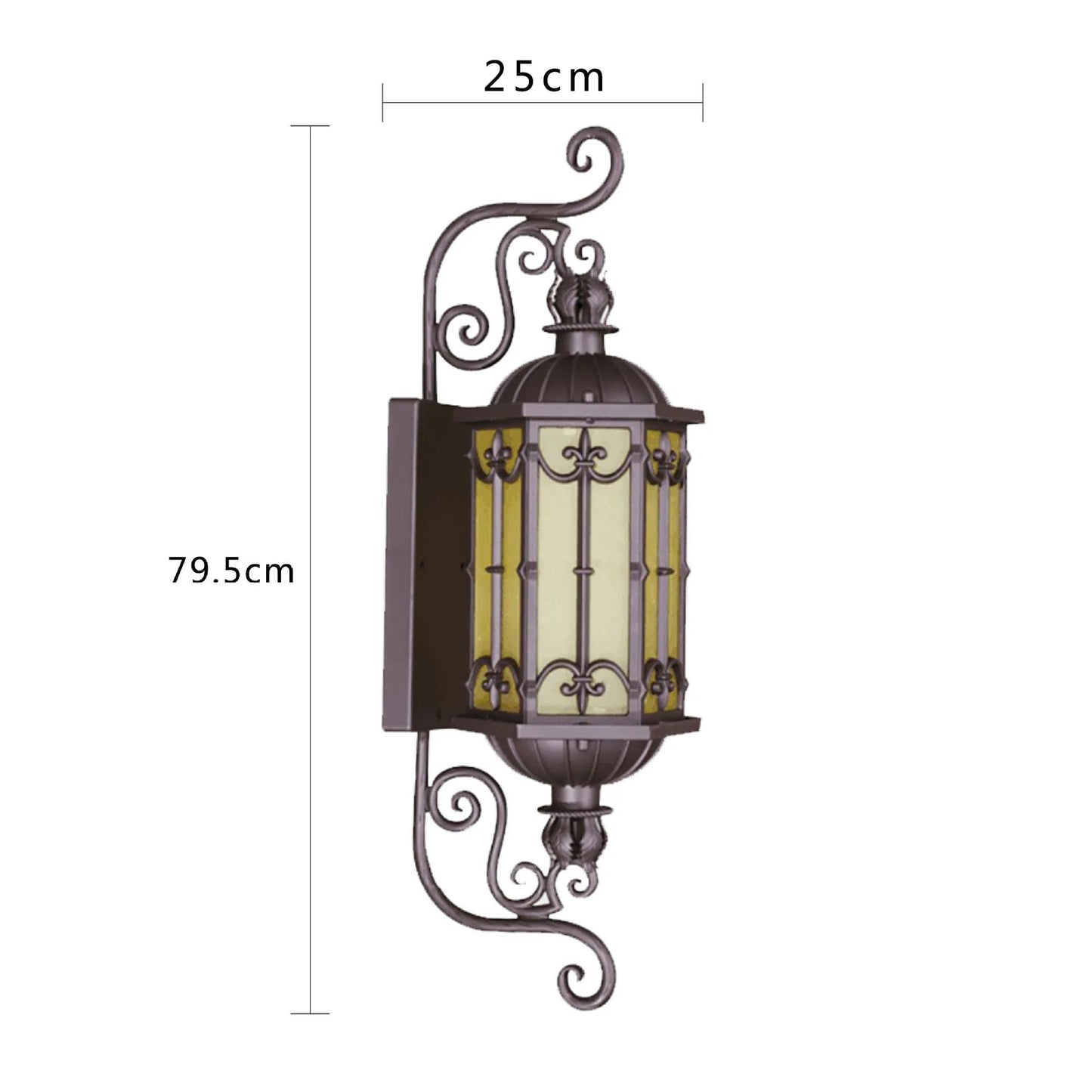 Camille Retro Gold Wasserdichte Aluminium LED Außenwandleuchte E27