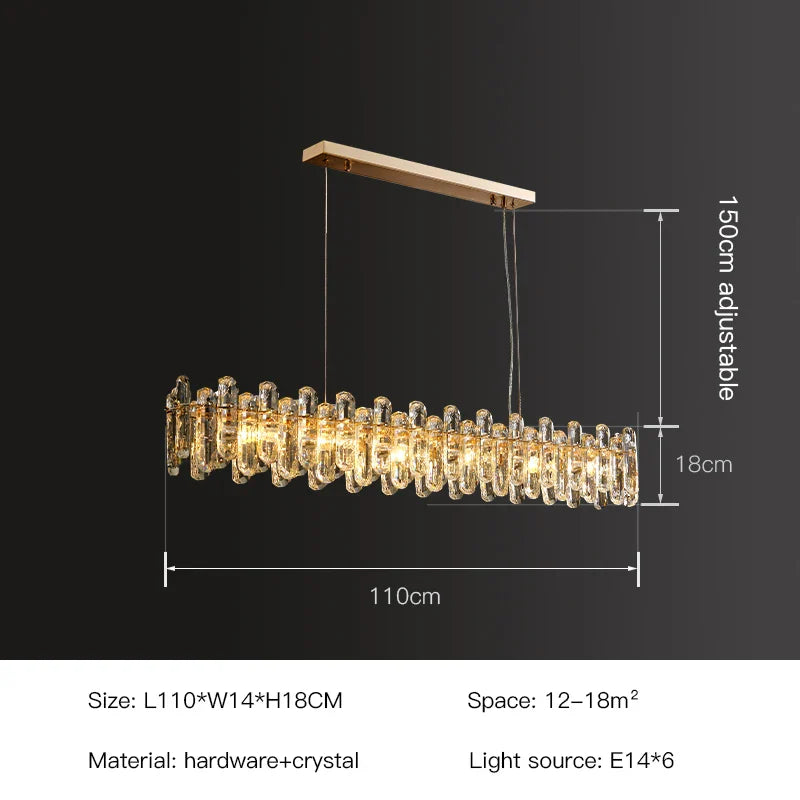 Genevieve Modern Crystal Glass Chandelier