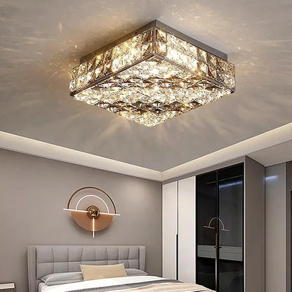 Élodie Moderne Luxus K9 Kristall LED Deckenlampe für Wohn-, Esszimmer, Schlafzimmer, Zuhause, Innenbeleuchtung