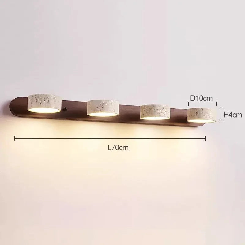 Amélie Travertine Duo Rotatable LED Wall Light