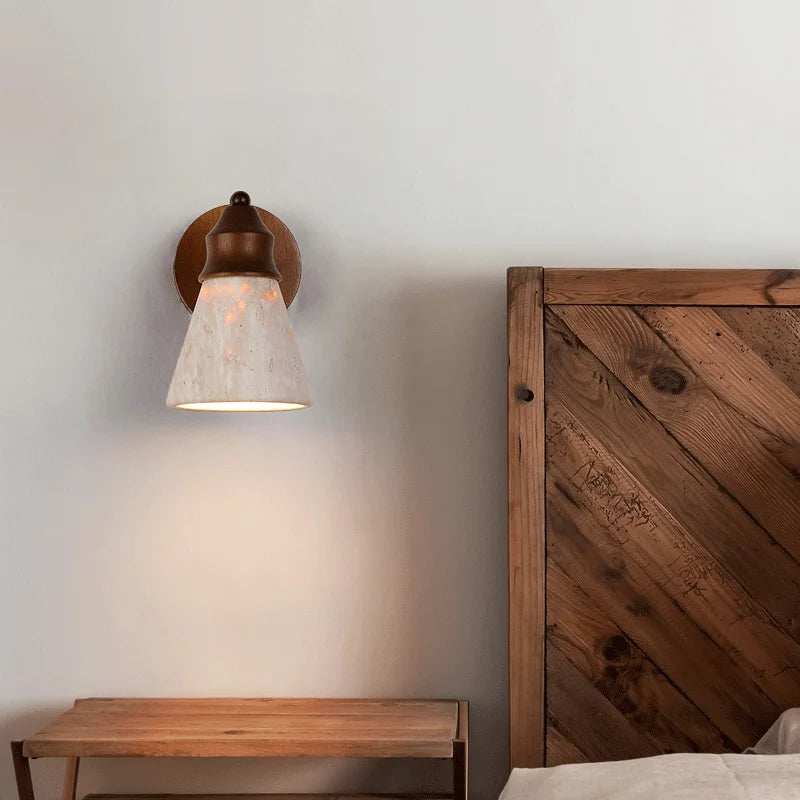 Élodie Travertin-Wandleuchte Nordische Schlafzimmer-Wandlampe