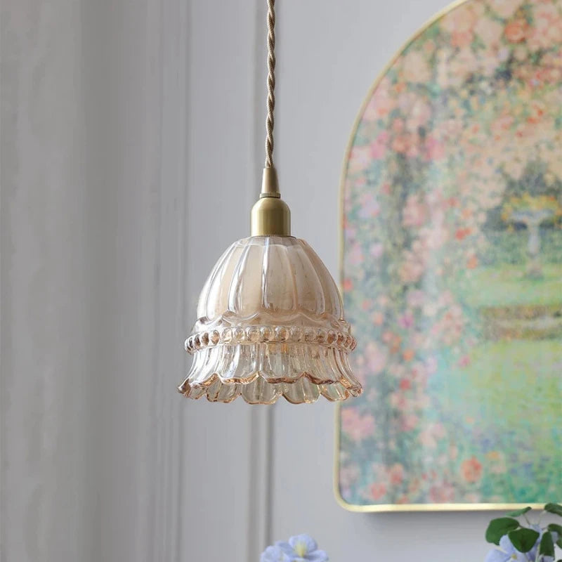 Lina Modern Minimalist Green Glass Pendant Light