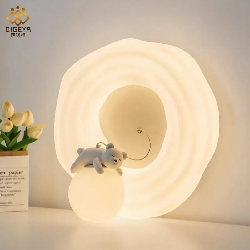 Amélie White Bear Cloud LED-Deckenleuchte Kinderzimmer Dimmbar