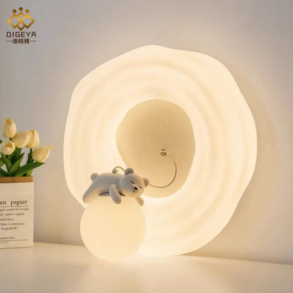 Amélie White Bear Cloud LED-Deckenleuchte Kinderzimmer Dimmbar