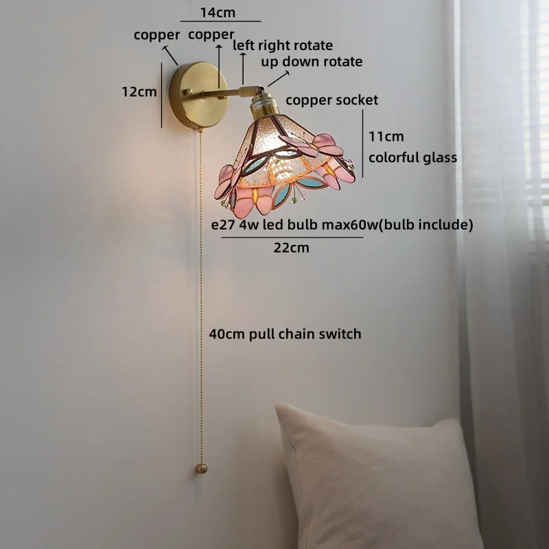 Aurélie Square Glass Wall Lamp Nordic Modern