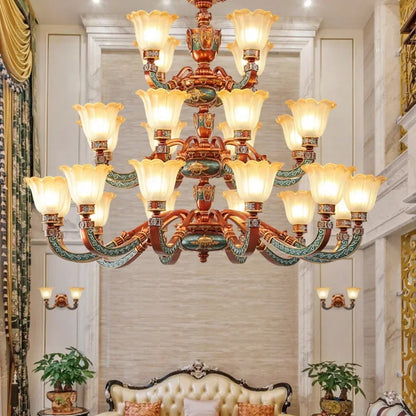 Europäischer Luxus-Wohnzimmer-Kronleuchter Amerikanisches Retro-Restaurant Villa Hotel Westliches Restaurant Café Pendelleuchte
