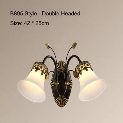 Sophie Retro Dual Head Wandleuchte aus satiniertem Glas E27 Nordisches Licht