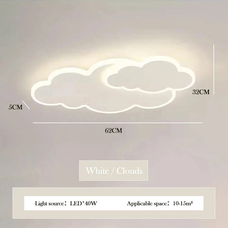 Élodie Creative Cloud LED Ceiling Light Kids Room Dimmable