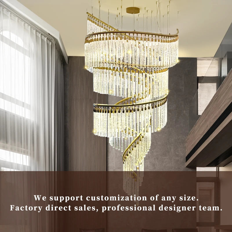 Luxuriöser Hallen-Pendelleuchter für Villa und Hotellobby