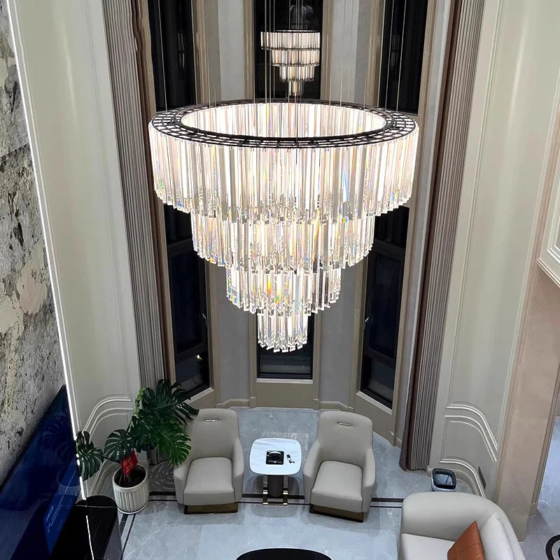 Élise italienische Luxus-Rund-Pendelleuchte Kristall-Deckenlampe