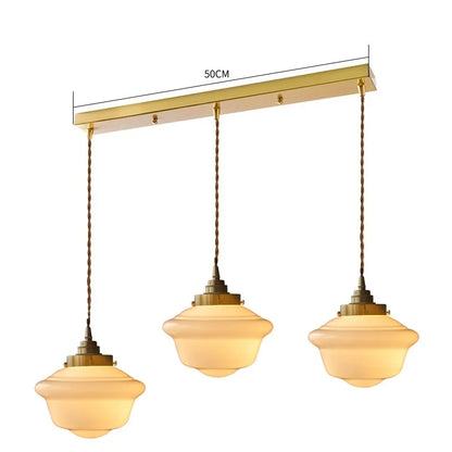 Élodie Glass Pendant Light with Copper Finish