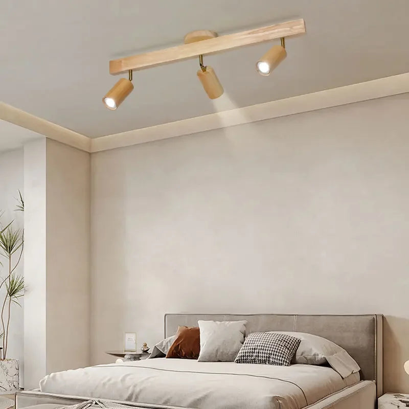 Élise Japanische Moderne Holz LED Deckenstrahler Kronleuchter