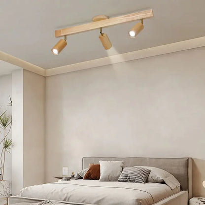 Élise Japanische Moderne Holz LED Deckenstrahler Kronleuchter