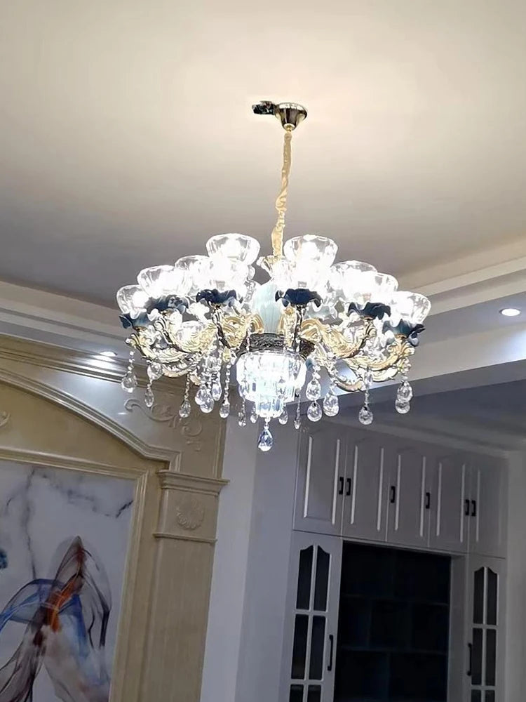 French Crystal Chandelier Light for Villa Living and Dining Room