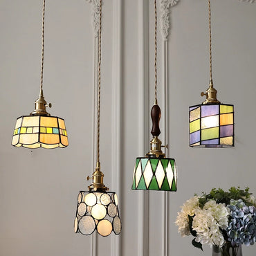 Amélie Vintage Kupfer Glas LED Pendelleuchte E27 Kabellampe