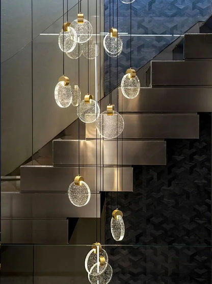 Anastasia Crystal Staircase Pendant Chandelier for Luxury Loft Spaces