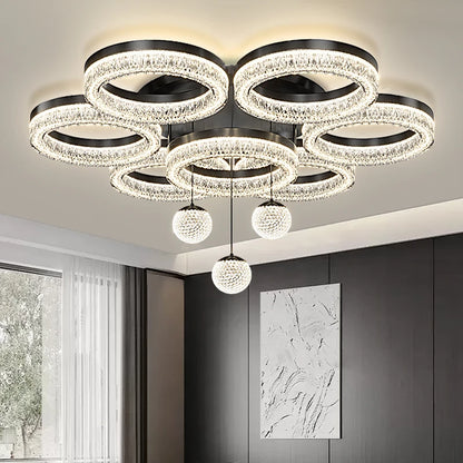 Élodie Modern Round LED Ceiling Chandelier Light