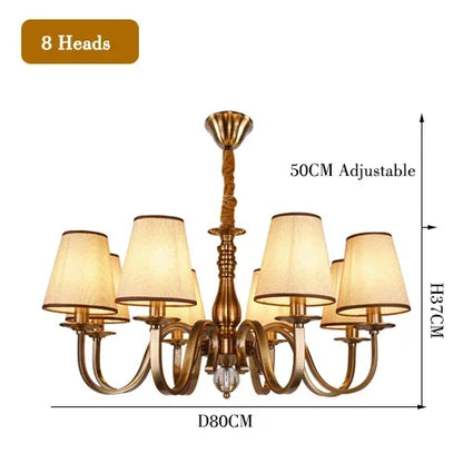 Luxury Classic LED Chandelier Light for Living and Dining Room