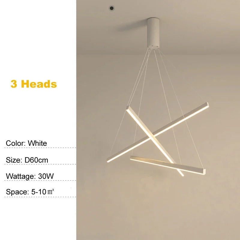 Élise Modern LED Stair Long Ceiling Chandelier