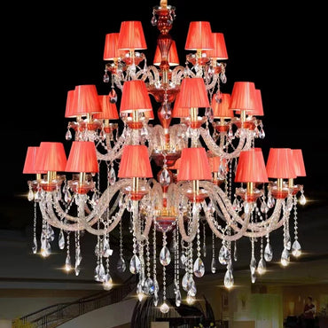 Annie Red Crystal Grand Luxury Chandelier