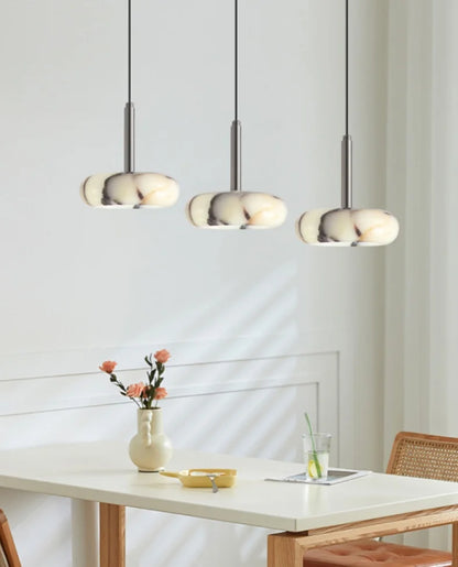 Élise Eclipse Mini Marmor-Scheiben-Pendelleuchte
