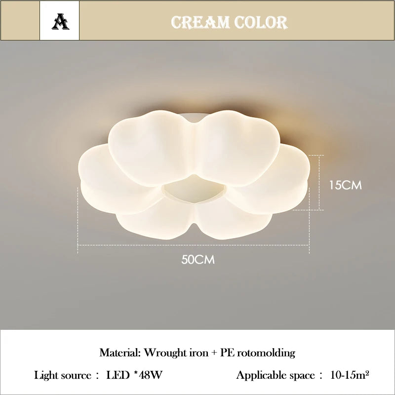 Élodie Rosa Blumen LED Deckenleuchte Prinzessinnenzimmer Dimmbar
