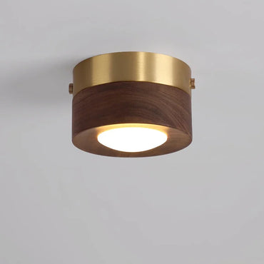 Anouk LED-Deckenstrahler aus Walnussholz