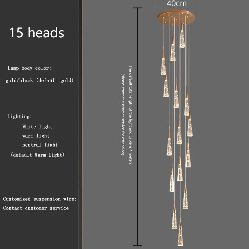 Camille Crystal Branch Pendant Chandelier