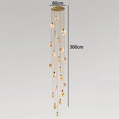 Amélie Modern Multi-Head LED Staircase Pendant Light