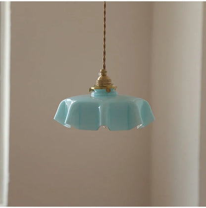 Élodie French Glass Pendant Light Nordic Brass Ceiling