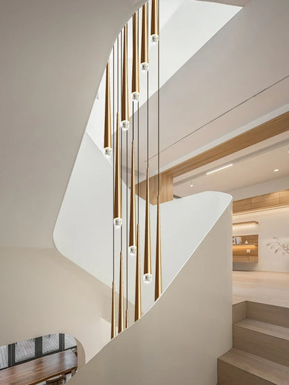 Clémence Moderner Treppenhaus-Kronleuchter für hohe Decken