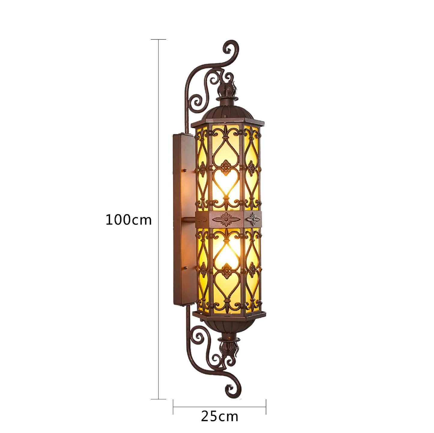 Camille Retro Gold Wasserdichte Aluminium LED Außenwandleuchte E27
