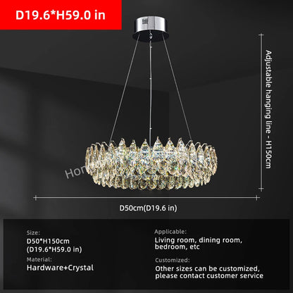 Geneviève Crystal Halo LED Pendelleuchte