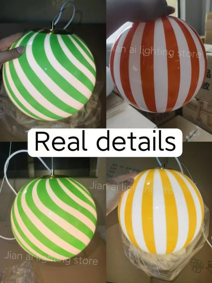 Élise Modern Lollipop Glaskugel LED-Pendelleuchte Kinderzimmerleuchte