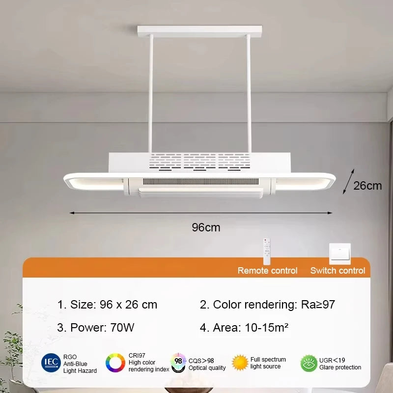 Aurevo Moderner LED-Deckenventilator ohne Flügel